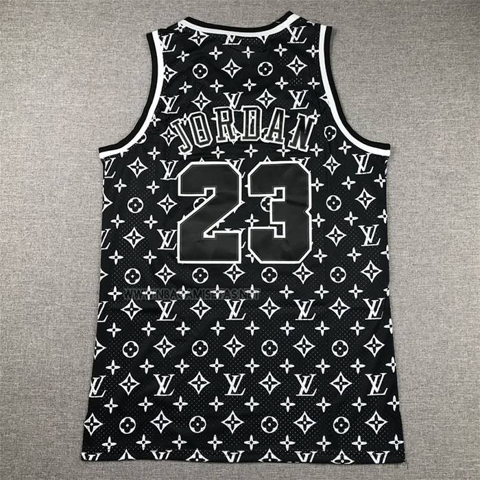 Camiseta Chicago Bulls x LV Michael Jordan NO 23 Mitchel & Ness 1997-98 Negro